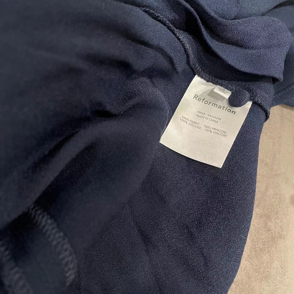 Reformation Lillet Dress in Navy *NEW* - Picture 7 of 7